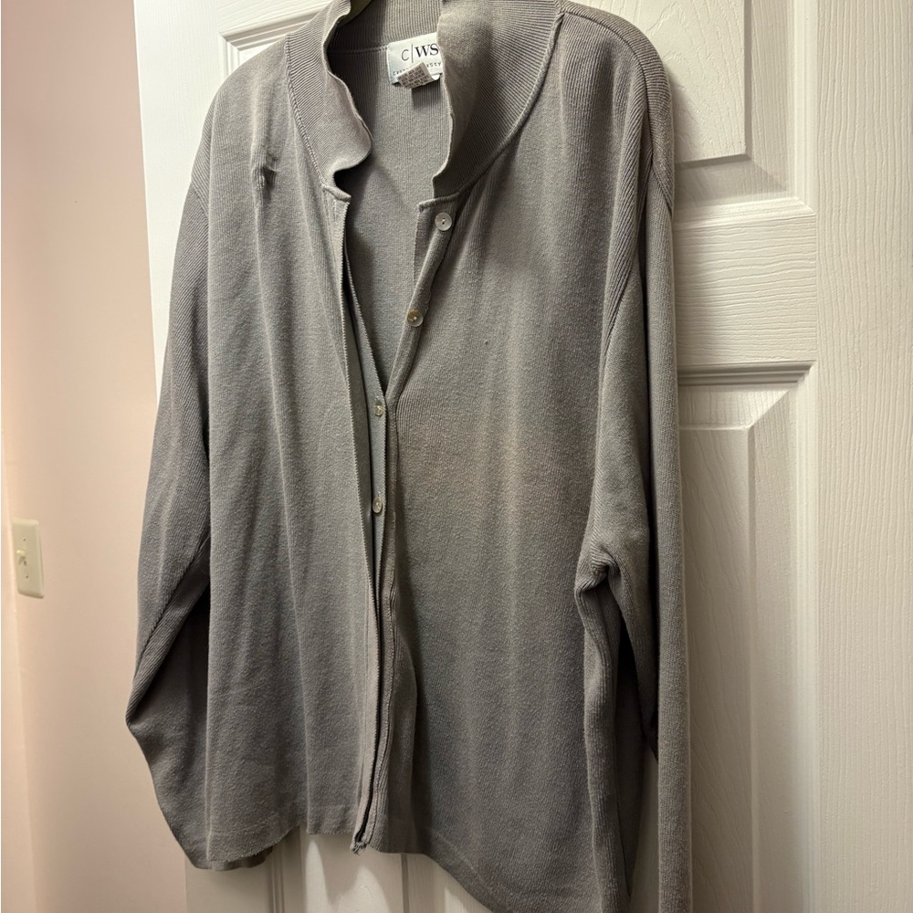 Gray Women's Cardigan Sweater